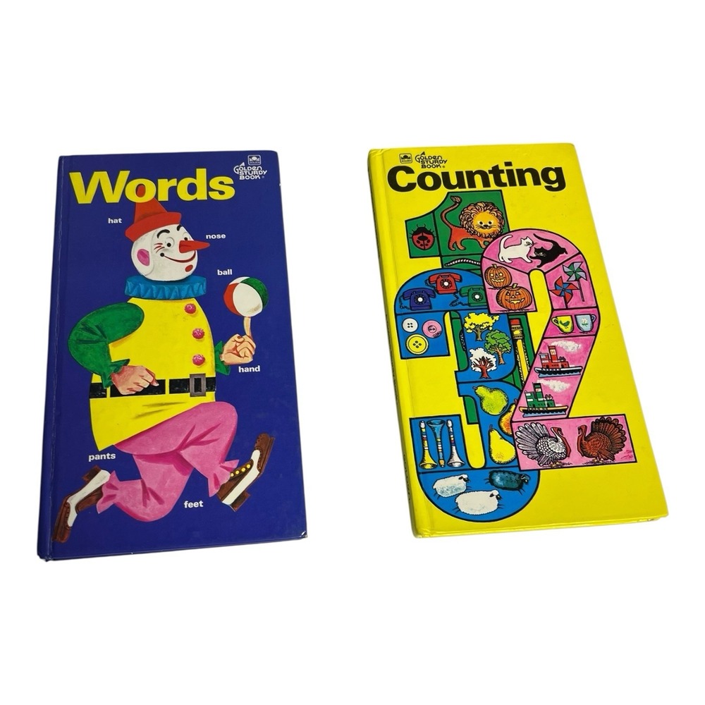 A Golden Sturdy Shape Book Books Hardcover Words Counting ABC Head to Toe Lot 4 - Picture 2 of 14